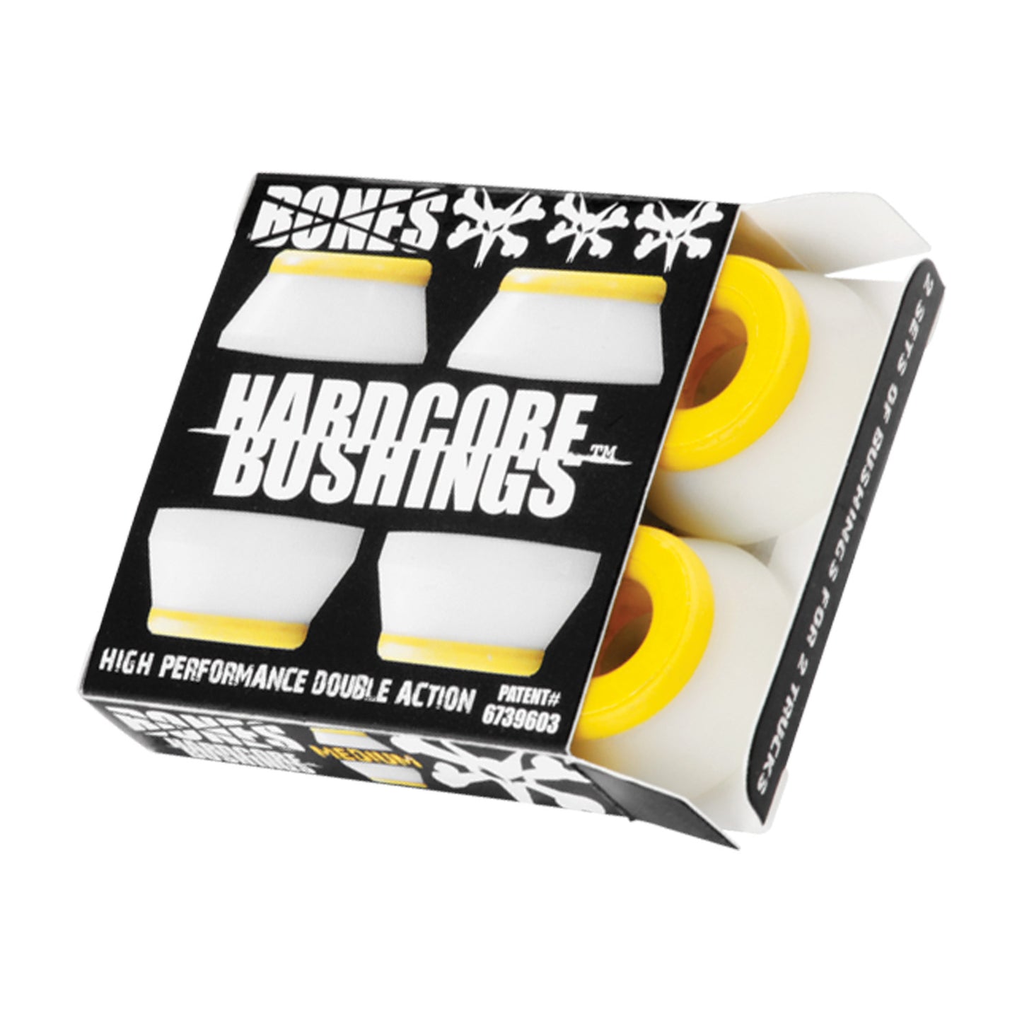 Bones White/Yellow Hardcore Medium Bushings