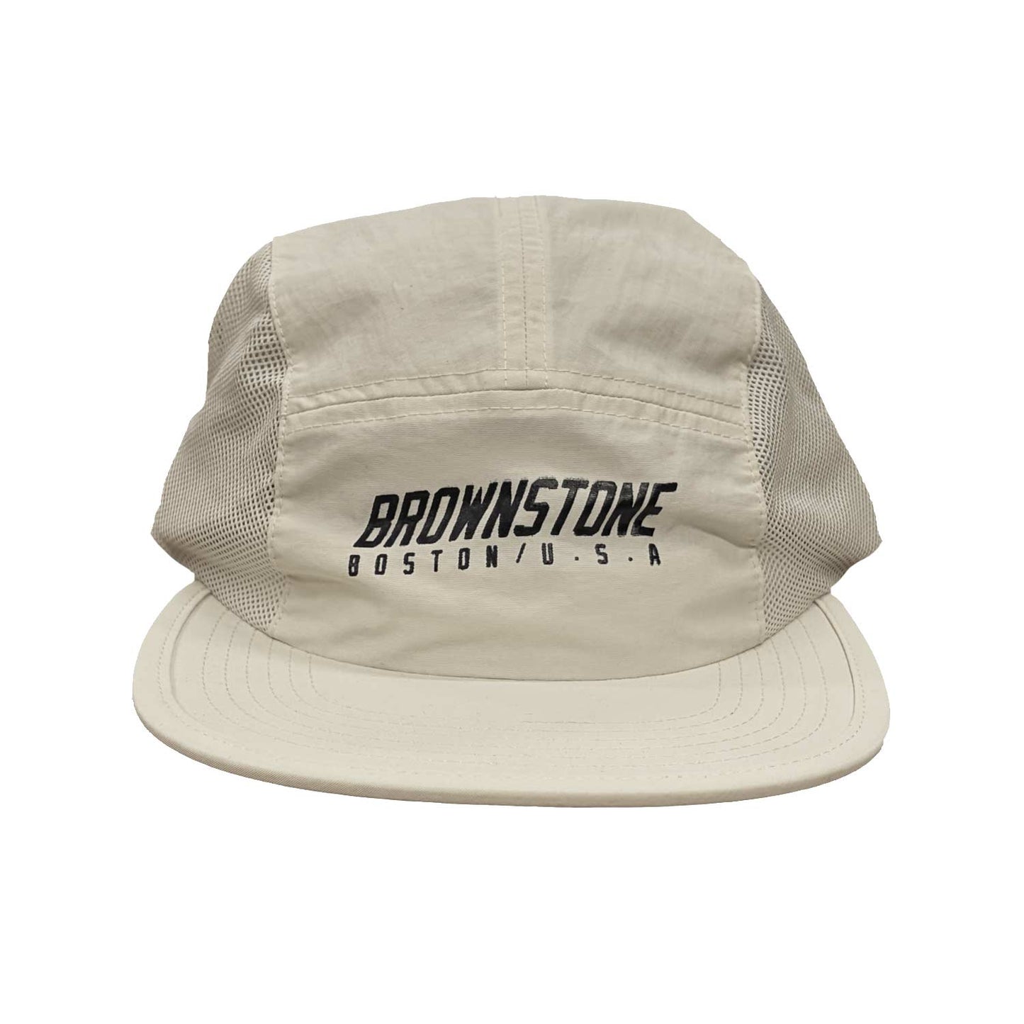 Brownstone White Active 5 Panel Shop Hat