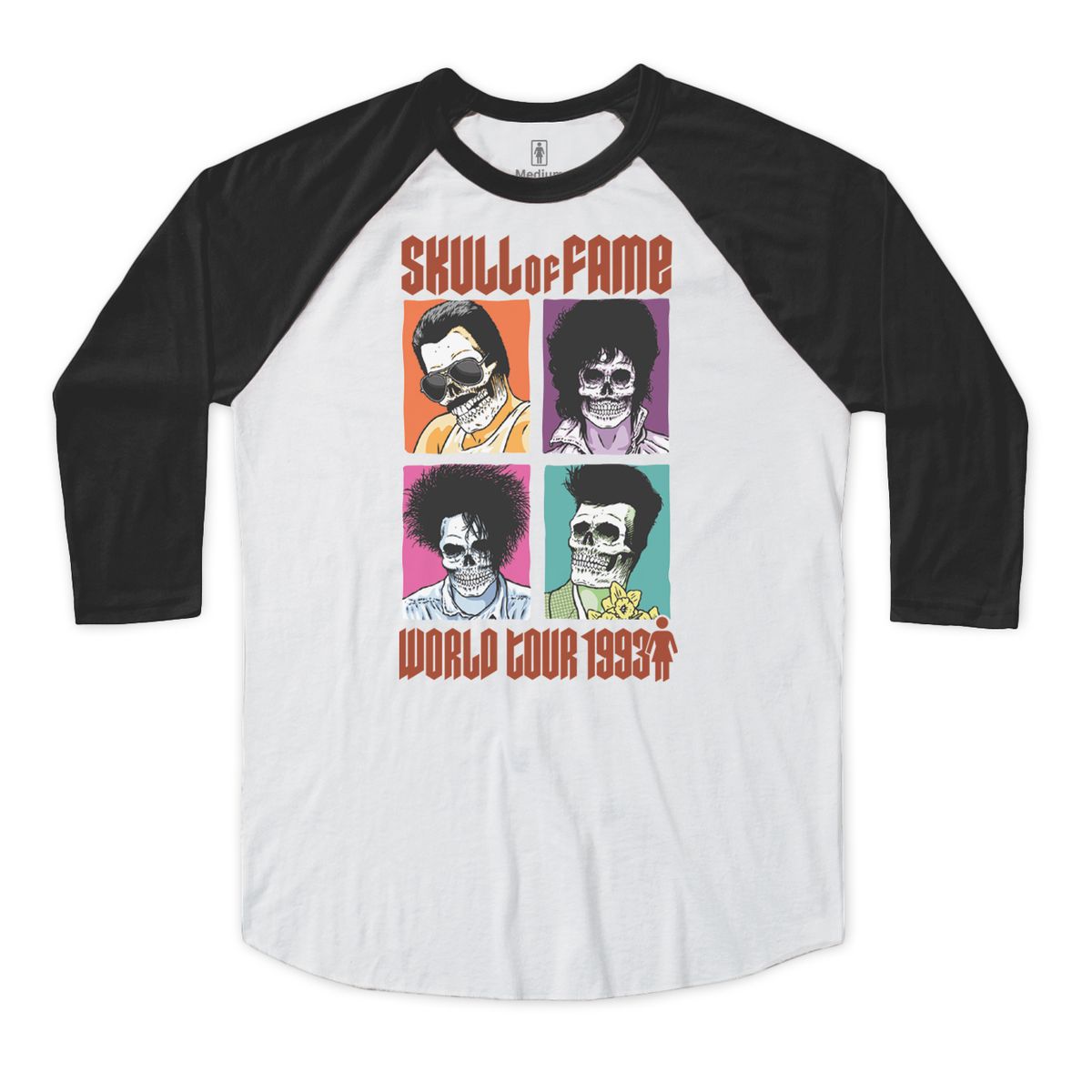 Girl Skull Of Fame 3/4 World Tee