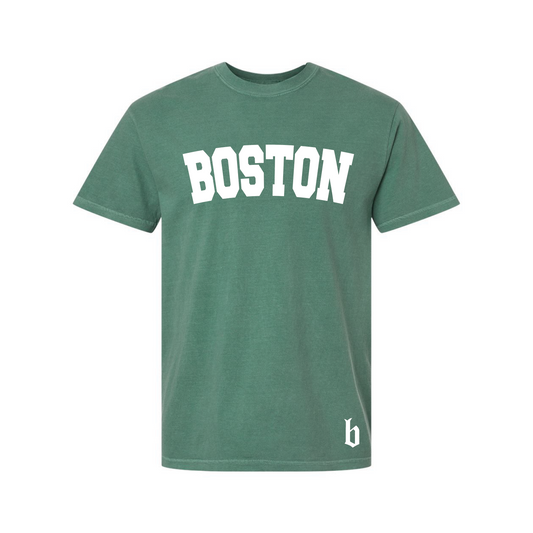 Brownstone Causeway Green and White Tee
