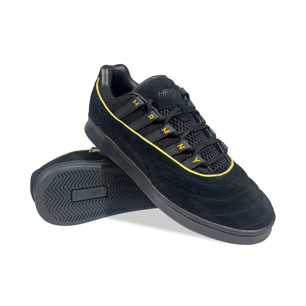HRMNY Nemesis Black/Black/Yellow Skate Shoe