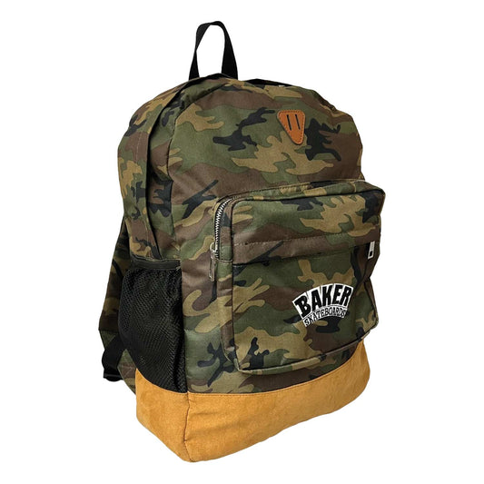 Baker Brand Logo Camo Backpack