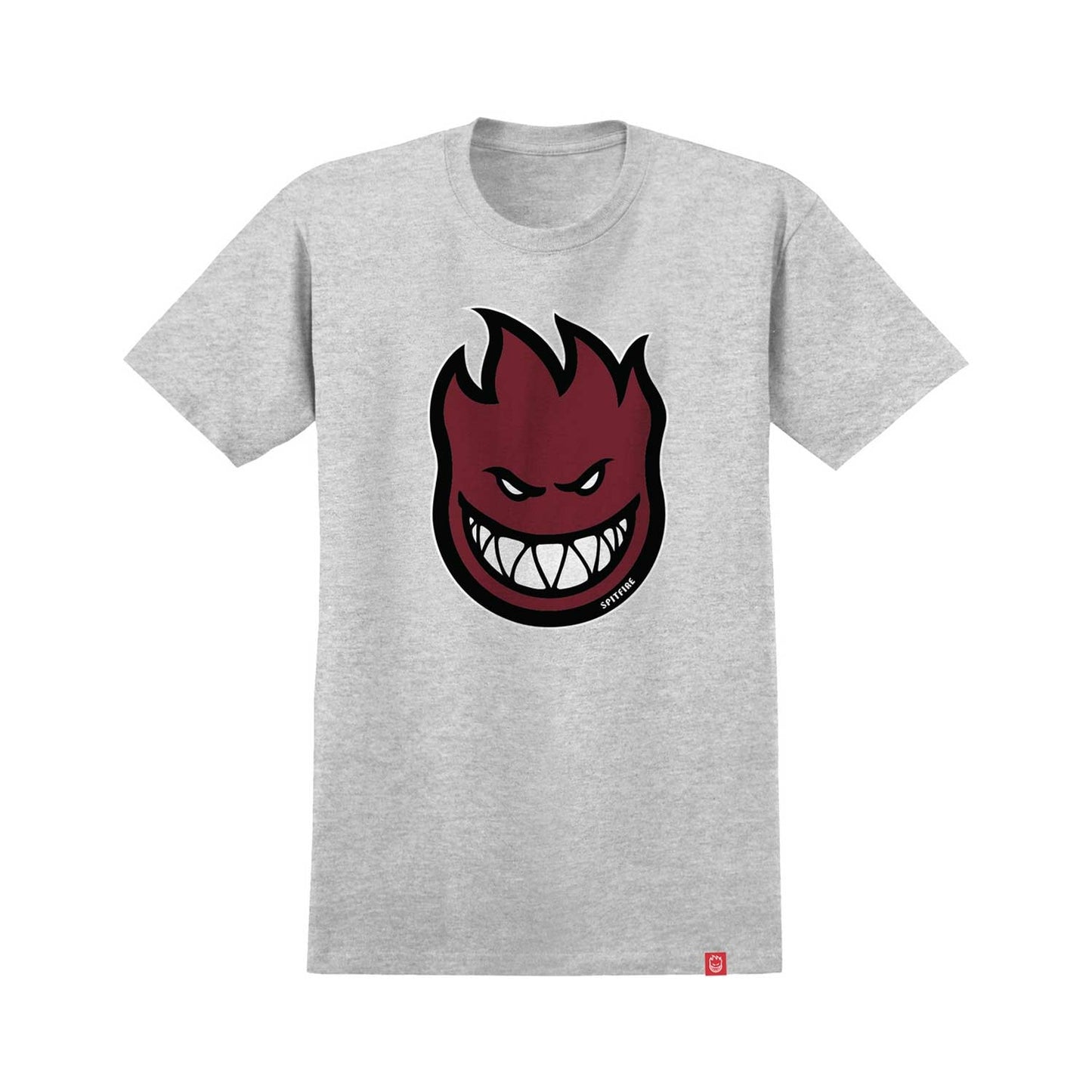 Spitfire BigHead Dark Heather/Dark Red T-Shirt