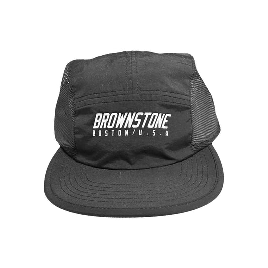 Brownstone Black Active 5 Panel Shop Hat