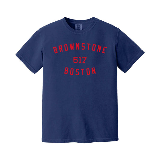 Brownstone Boston Navy/Red 617 T-Shirt