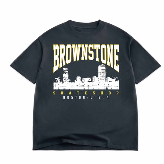 Brownstone Skateshop Skyline Vintage Washed T-Shirt