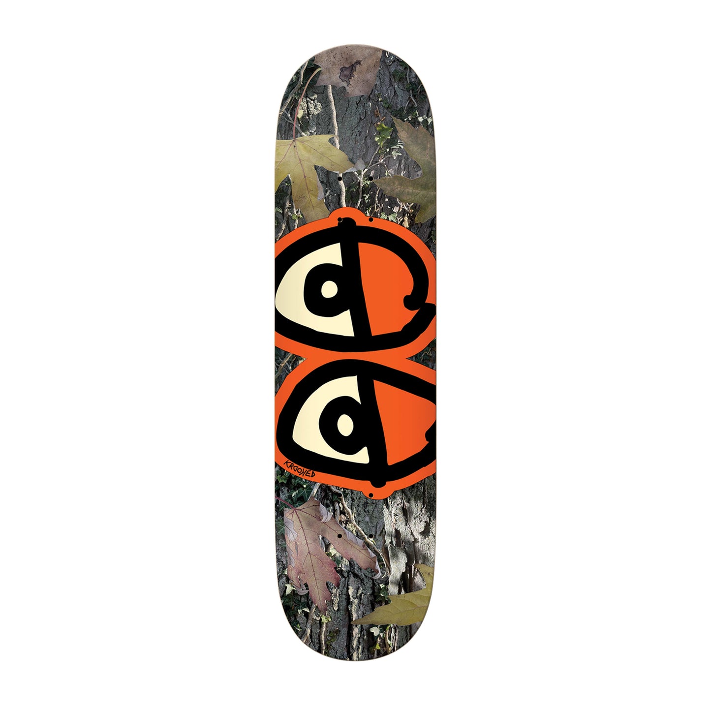 8.25" Krooked Eyes Camo & Orange Deck