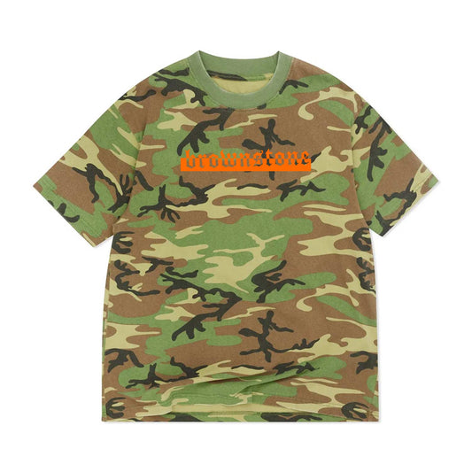 Brownstone Skateshop Vintage Camo 7.5 OZ Oversized Box T-Shirt