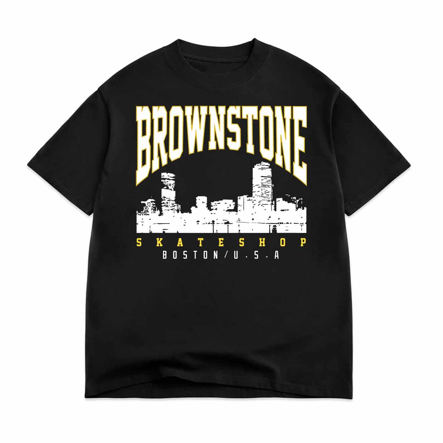 Brownstone Skateshop Skyline Black T-Shirt
