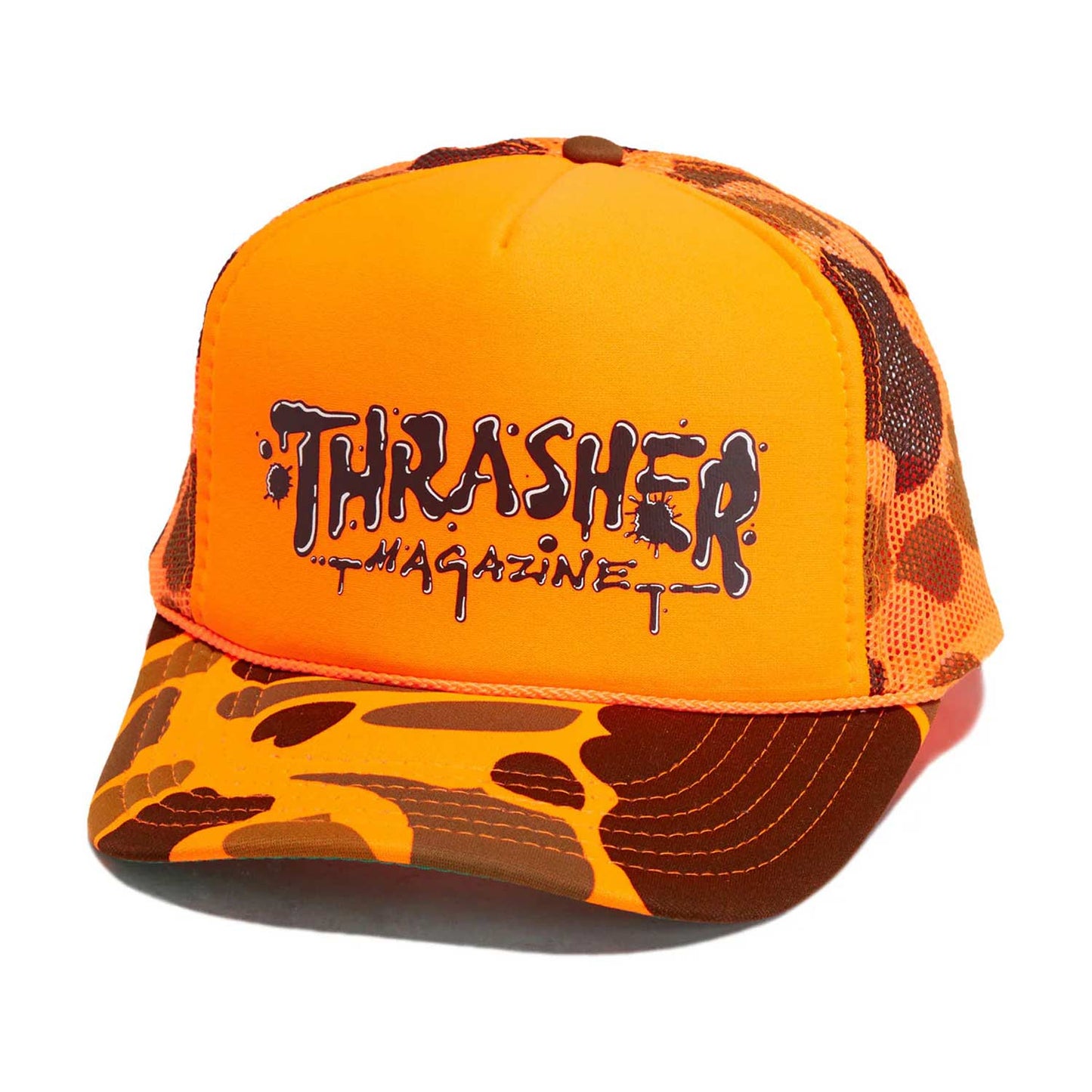 Thrasher Orange Wet Paint Trucker Hat