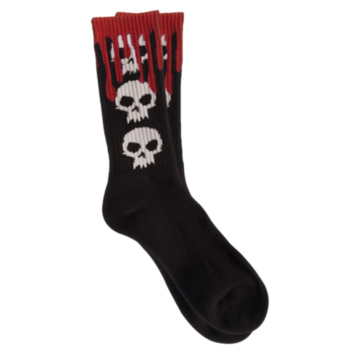 ZERO 3 SKULL BLOOD CREW SOCKS BLACK 1pr